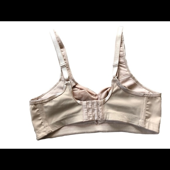 Breezies Full Coverage Satin Trim Wirefree Bra Women's Warm 36C Style# A294620 - Picture 2 of 6